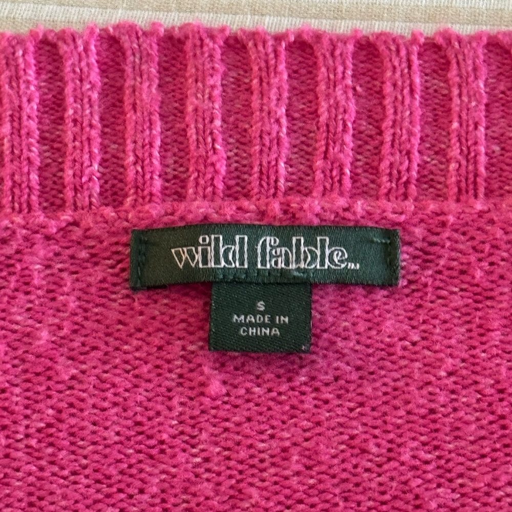 Wild Fable Fuchsia Button-Up Cardigan - Picture 2 of 3